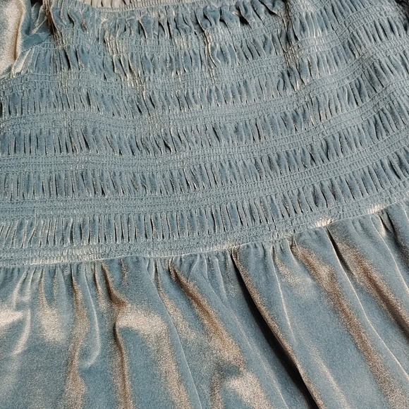 LC Lauren Conrad Long Sleeve Velour Blue Dress - Picture 6 of 7